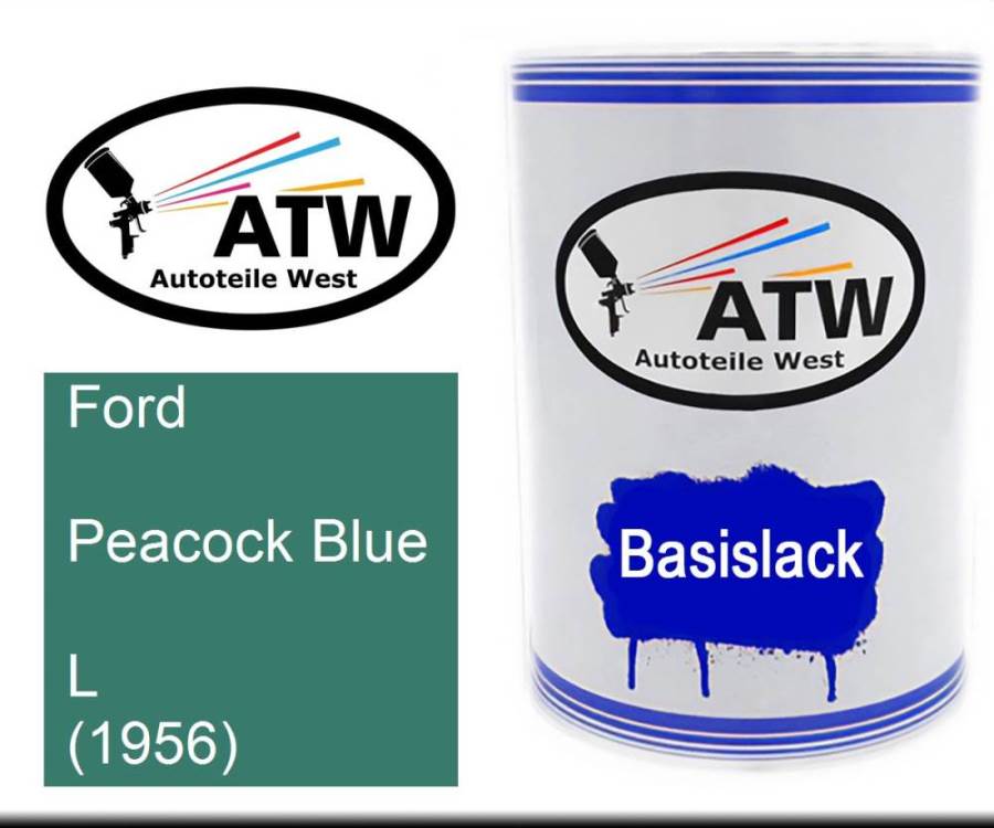 Ford, Peacock Blue, L (1956): 500ml Lackdose, von ATW Autoteile West.